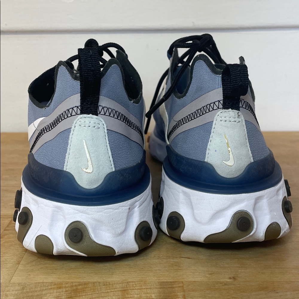 Nike React Element 55 Sneakers in Grey, White, Navy - Picture 4 of 16